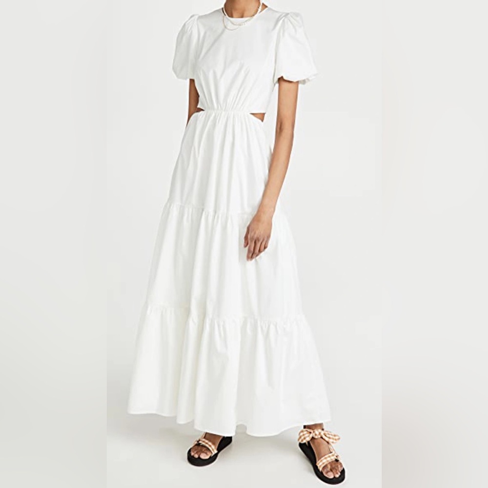 Wayf Plaza Cutout Tiered Maxi Dress